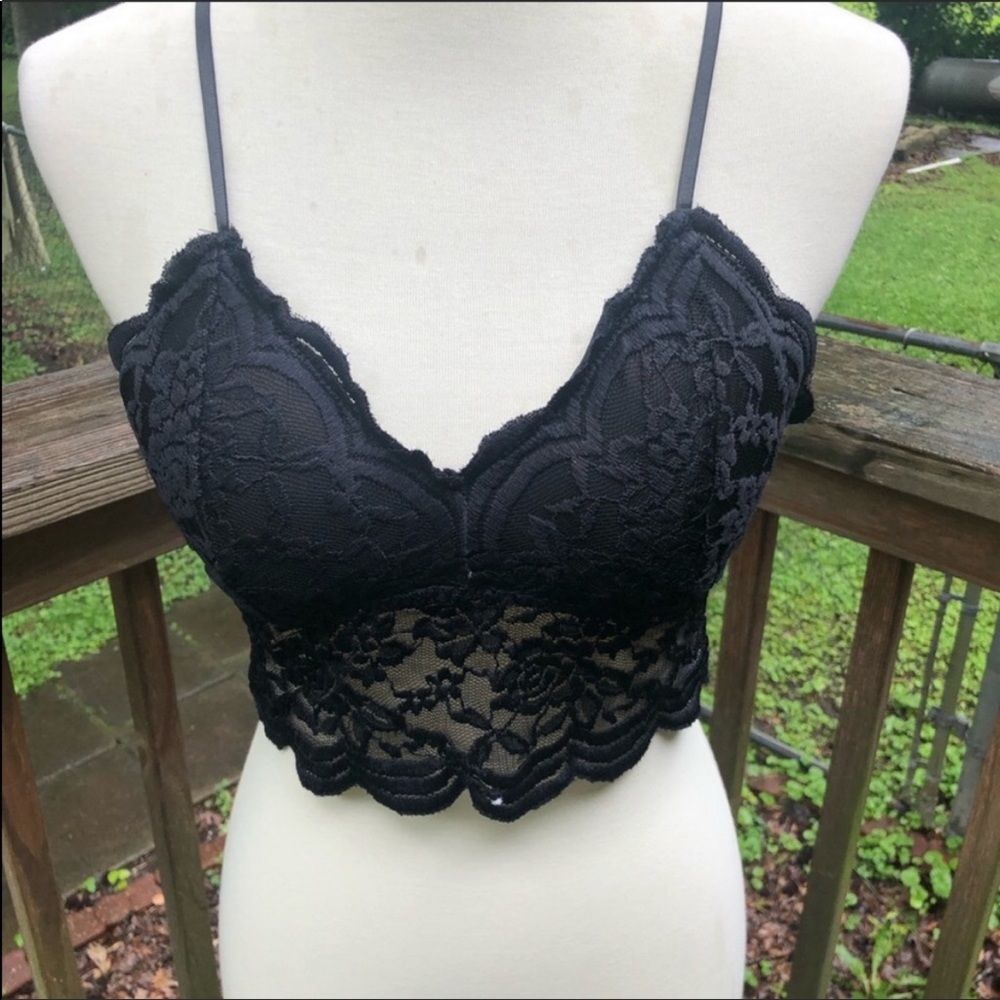 Black lace bralette bra size small - Picture 10 of 10